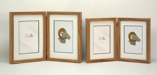 Ramka Duo, dąb naturalny woskowany, do zdjęcia 9x13 cm lub 10x15 cm + znak zodiaku Baran 9x13 cm lub 10x15 cm.