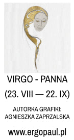 Obraz – znak zodiaku „Panna” 27x33 cm – w ramie dąb naturalny woskowany