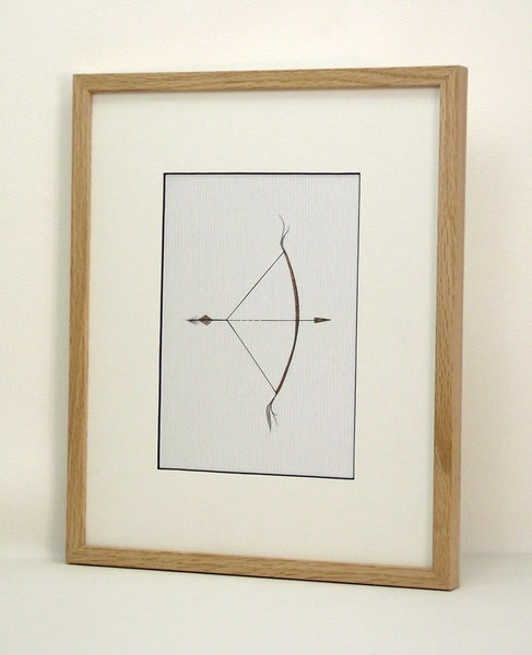 Obraz – znak zodiaku „Strzelec” 27x33 cm – w ramie dąb naturalny woskowany