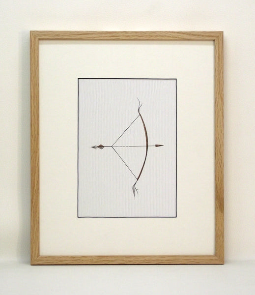 Obraz – znak zodiaku „Strzelec” 27x33 cm – w ramie dąb naturalny woskowany