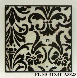 Obraz - Czarne ornamenty na białym tle - reprodukcja na płycie A5825 41x41 cm - Obrazy Reprodukcje Ramy | ergopaul.pl