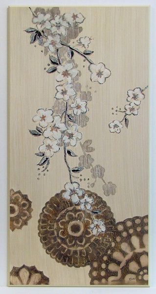 Obraz - Tryptyk, kwitnąca gałązka - reprodukcja A6250 na płycie 51x101 cm. - Obrazy Reprodukcje Ramy | ergopaul.pl