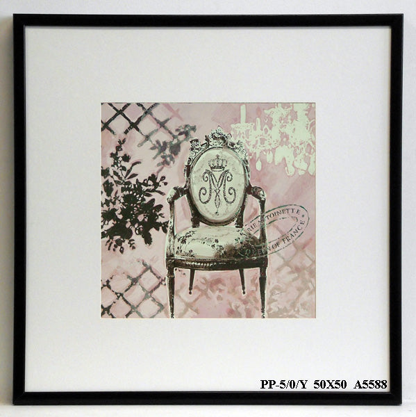 Obraz - Barokowe krzesło - reprodukcja w ramie A5588 50x50 cm - Obrazy Reprodukcje Ramy | ergopaul.pl
