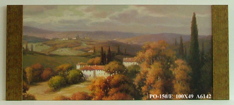 Obraz - Pejzaż ze wzgórzami - reprodukcja w półramie A6142 100x49 cm - Obrazy Reprodukcje Ramy | ergopaul.pl