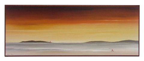 Obraz - Plaża o zachodzie słońca - reprodukcja na płycie AL179 91x35 cm - Obrazy Reprodukcje Ramy | ergopaul.pl