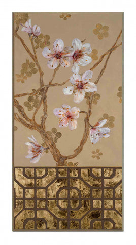 Obraz - Kwiaty wiśni z ornamentem - reprodukcja A9719 na płycie 41x81 cm - Obrazy Reprodukcje Ramy | ergopaul.pl