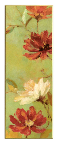 Obraz - Kwiaty, limonkowa kompozycja - reprodukcja na płycie A5441 34x96 cm - Obrazy Reprodukcje Ramy | ergopaul.pl