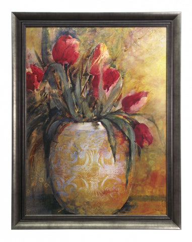 Obraz - Wazon z tulipanami - reprodukcja w ramie A1747 60x80 cm - Obrazy Reprodukcje Ramy | ergopaul.pl