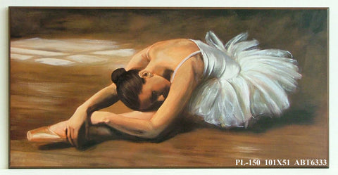 Obraz - Baletnica na drewnianej podłodze - reprodukcja na płycie ABT6333 101x51 cm - Obrazy Reprodukcje Ramy | ergopaul.pl