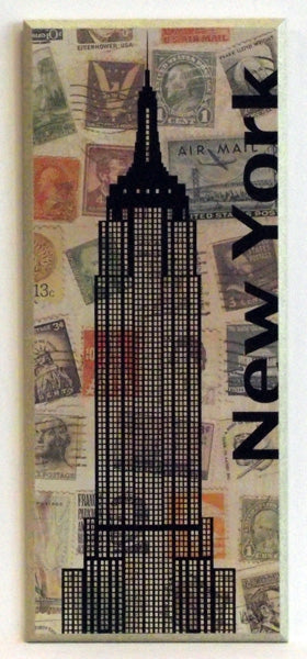 Obraz - Znaczki pocztowe z Nowego Yorku - Decograph WI6217 22x52 cm. OSTATNIA SZTUKA! - Obrazy Reprodukcje Ramy | ergopaul.pl
