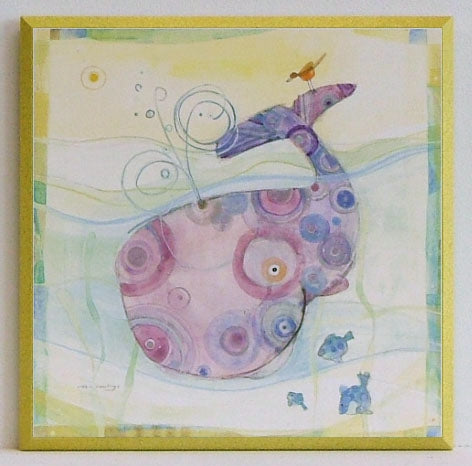 Obraz - Podwodny świat, kolorowy wieloryb - reprodukcja na płycie A4992 26x26 cm - Obrazy Reprodukcje Ramy | ergopaul.pl