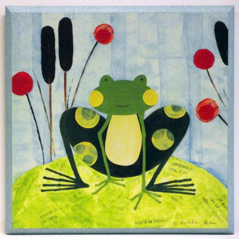 Obraz - Zwierzątka wśród roślin, żabka - reprodukcja na płycie WI5770 26x26 cm - Obrazy Reprodukcje Ramy | ergopaul.pl