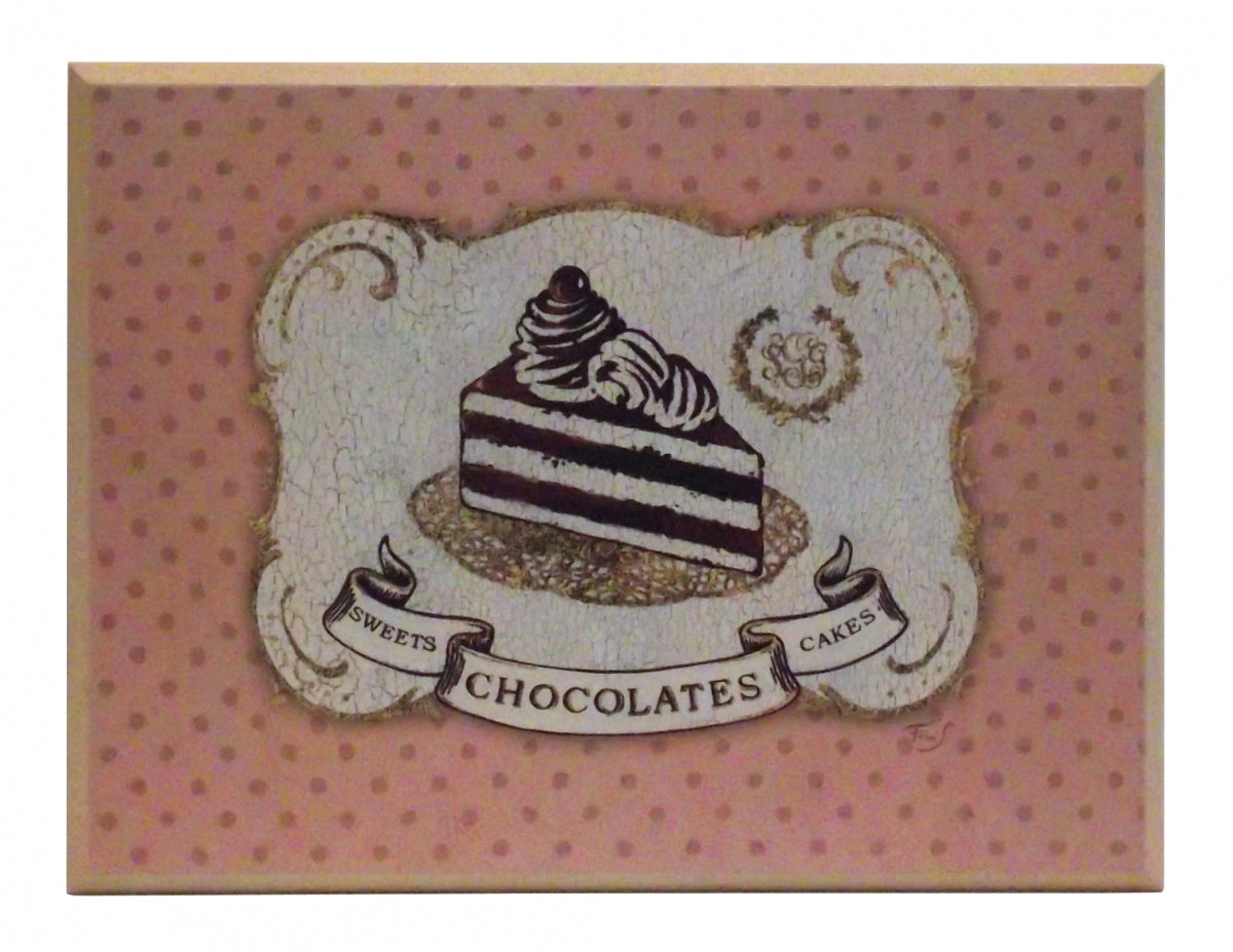 Obraz - Z czekolady, ciasto - reprodukcja na płycie A9335 41x31 cm - Obrazy Reprodukcje Ramy | ergopaul.pl