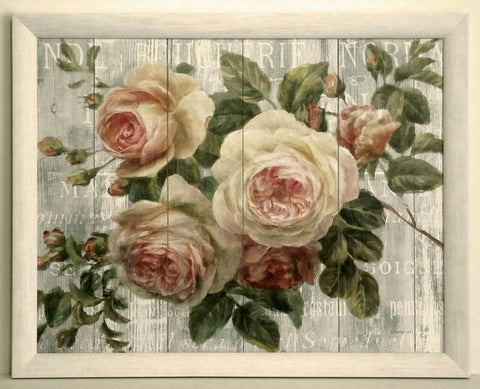 Obraz - Róże na bielonych deskach - reprodukcja w ramie WI11259 71x55 cm. - Obrazy Reprodukcje Ramy | ergopaul.pl