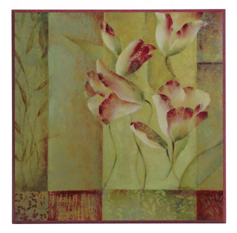 Obraz - Kompozycja z kwiatów i abstrakcji - reprodukcja na płycie A5301 51x51 cm - Obrazy Reprodukcje Ramy | ergopaul.pl