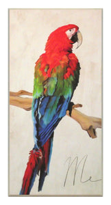 Obraz - kolorowa papuga na gałęzi - reprodukcja na płycie 2TR1895 36x71 cm. - Obrazy Reprodukcje Ramy | ergopaul.pl