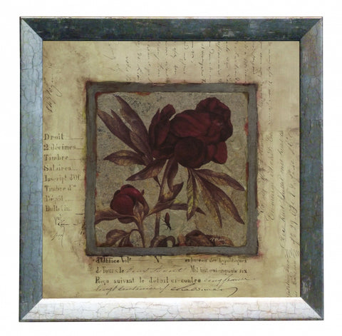 Obraz - Srebrna kolekcja - kwiaty, peonie - reprodukcja A2573 w ramie 30x30 cm. - Obrazy Reprodukcje Ramy | ergopaul.pl