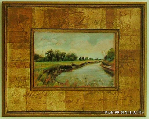 Obraz - Rzeka wśród pól - reprodukcja na płycie A1419 51x41 cm - Obrazy Reprodukcje Ramy | ergopaul.pl