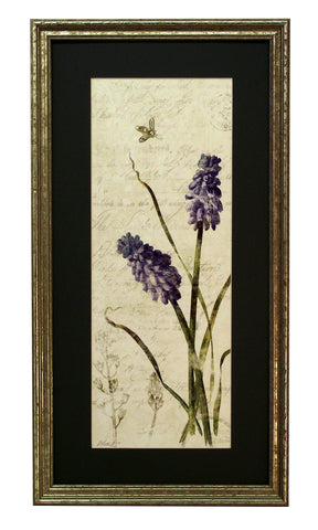 Obraz - Rustykalne kwiaty - szafirki - reprodukcja w ramie WI5984 30x60 cm.