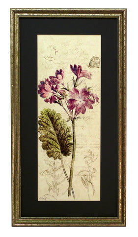 Obraz - Rustykalne kwiaty - prymulka - reprodukcja w ramie WI5985 30x60 cm.