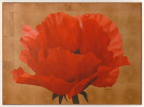 Obraz - Rozłożony czerwony mak - reprodukcja  A1769 na płycie 81x61 cm - Obrazy Reprodukcje Ramy | ergopaul.pl