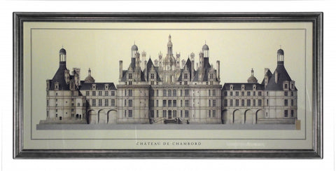 Obraz - Francuska Architektura, Chateau de Chambord - reprodukcja AP702 oprawiona w ramę 100x45 cm. - Obrazy Reprodukcje Ramy | ergopaul.pl