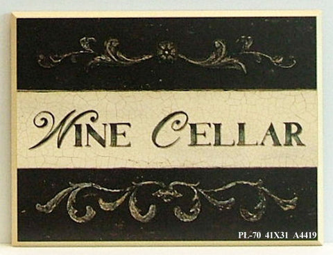 Obraz - Szyld z ornamentem, winiarnia, wine cellar - reprodukcja na płycie A4419 31x31 cm - Obrazy Reprodukcje Ramy | ergopaul.pl