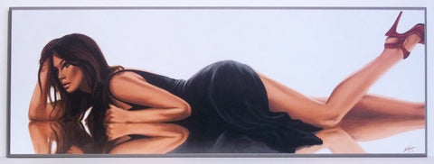 Obraz - Leżąca kobieta w małej czarnej - Decograph 4JJ816 96x34 cm - Obrazy Reprodukcje Ramy | ergopaul.pl