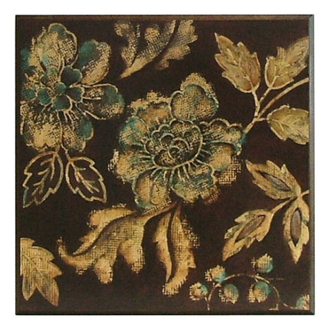 Obraz - Kwiatowe ornamenty w brązach - reprodukcja A5672 na płycie 41x41 cm. - Obrazy Reprodukcje Ramy | ergopaul.pl