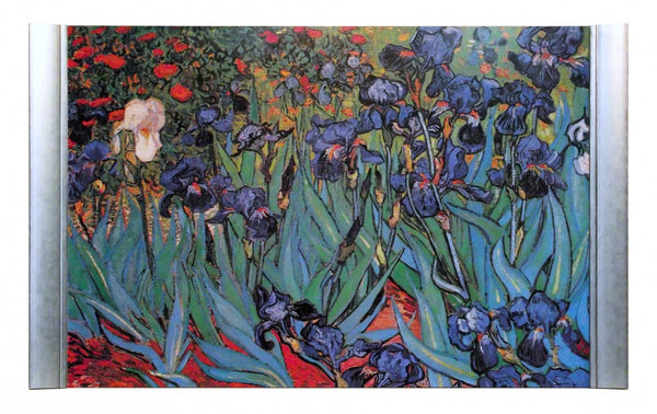 Obraz - Vincent van Gogh, Irysy - reprodukcja na płycie w półramie N378 100x70 cm. - Obrazy Reprodukcje Ramy | ergopaul.pl