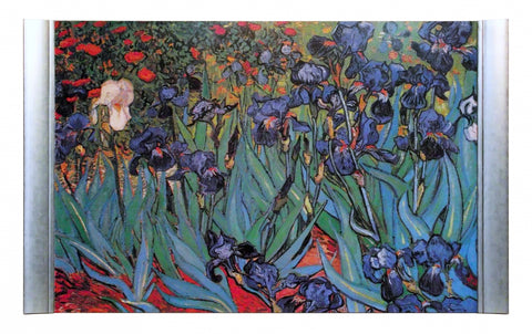 Obraz - Vincent van Gogh, Irysy - reprodukcja na płycie w półramie N378 100x70 cm. - Obrazy Reprodukcje Ramy | ergopaul.pl