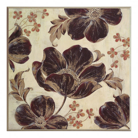 Obraz - Kwiatowe ornamenty 1 - reprodukcja A5543 na płycie 51x51 cm. - Obrazy Reprodukcje Ramy | ergopaul.pl