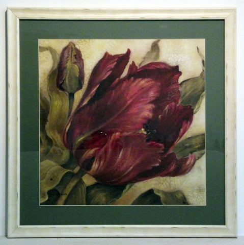 Obraz - Czerwony kwiat tulipana - reprodukcja w ramie A4933 48x48 - Obrazy Reprodukcje Ramy | ergopaul.pl