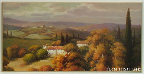 Obraz - Pejzaż ze wzgórzami - reprodukcja na płycie A6142 101x51 cm - Obrazy Reprodukcje Ramy | ergopaul.pl