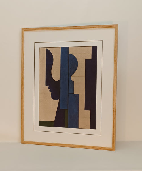 Obraz - Poezja w ruchu - reprodukcja PC24186 w ramie dąb naturalny woskowany 46x56 cm