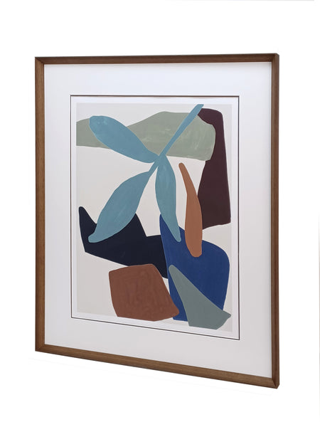 Obraz Folium I w ramie drewnianej, naturalnej 60x72 cm