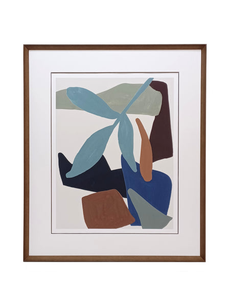 Obraz Folium I w ramie drewnianej, naturalnej 60x72 cm