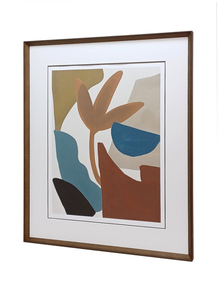 Obraz Folium II w ramie drewnianej, naturalnej 60x72 cm
