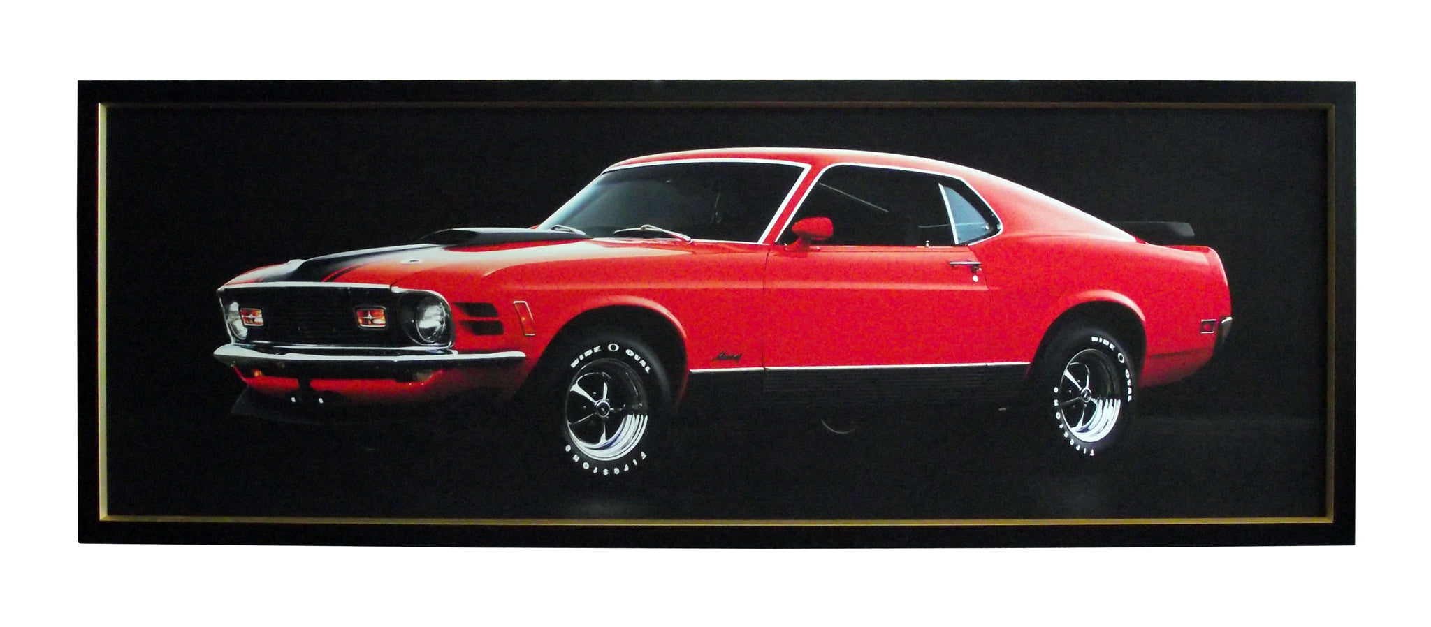 Obraz - Samochód Red Mustang I - reprodukcja 4AP3235-180 180x60 cm w ramie drewnianej