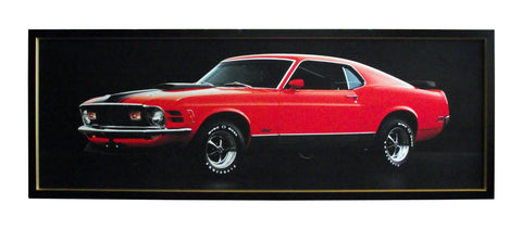 Obraz - Samochód Red Mustang I - reprodukcja 4AP3235-180 180x60 cm w ramie drewnianej