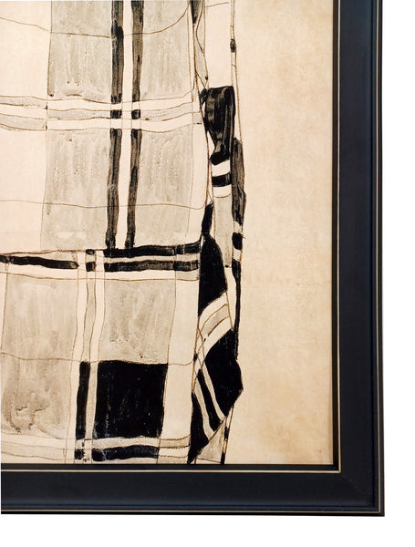 Obraz - Egon Schiele, Stojąca Dziewczyna - reprodukcja 4SC2208 33x95 cm w ramie drewnianej.