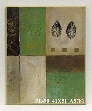 Obraz - Zielona abstrakcja, liście - reprodukcja na płycie A5781 41x51 cm - Obrazy Reprodukcje Ramy | ergopaul.pl