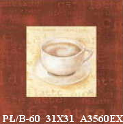 Obraz - Filiżanka kawy - reprodukcja na płycie A3560EX 31x31 cm - Obrazy Reprodukcje Ramy | ergopaul.pl