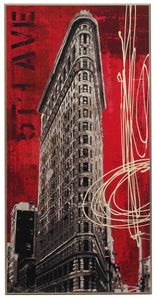 Obraz - W czerwieni, Flatiron Building, USA - Decograph A9918 51x101 cm - Obrazy Reprodukcje Ramy | ergopaul.pl