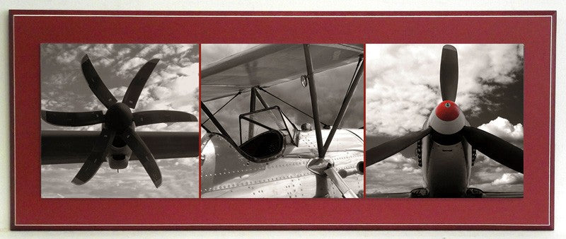 Obraz - Fragmenty samolotu, tryptyk - reprodukcja na płycie A9804/1 32x76 cm - Obrazy Reprodukcje Ramy | ergopaul.pl