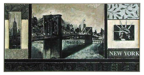 Obraz - Symbole Nowego Jorku - reprodukcja na płycie CA3016 101x51 cm - Obrazy Reprodukcje Ramy | ergopaul.pl