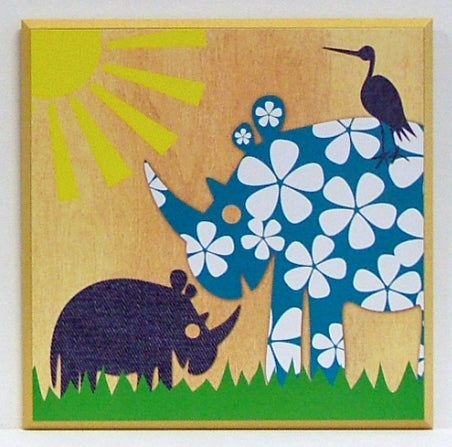 Obraz - Kolorowe słonie - reprodukcja na płycie A6331 31x31 cm. OSTATNIA SZTUKA - Obrazy Reprodukcje Ramy | ergopaul.pl
