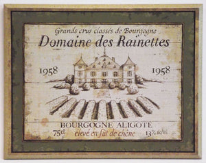 Obraz - Stara etykieta francuskiego wina - reprodukcja na płycie WI2562 37x29 cm - Obrazy Reprodukcje Ramy | ergopaul.pl
