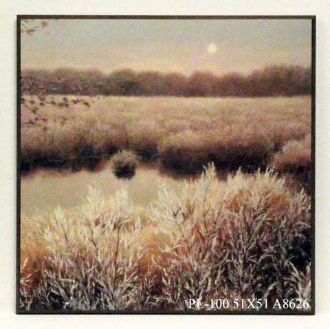 Obraz - Krajobraz nad jeziorem w bieli - reprodukcja na płycie A8626 51x51 cm - Obrazy Reprodukcje Ramy | ergopaul.pl