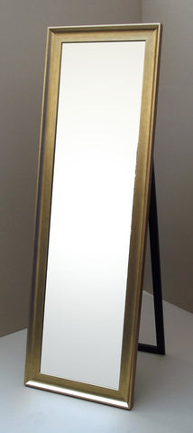 Lustro kryształowe stojące 37x137 cm, bez fazy, w ramie drewnianej złotej LS-175/9060ZWI - Obrazy Reprodukcje Ramy | ergopaul.pl